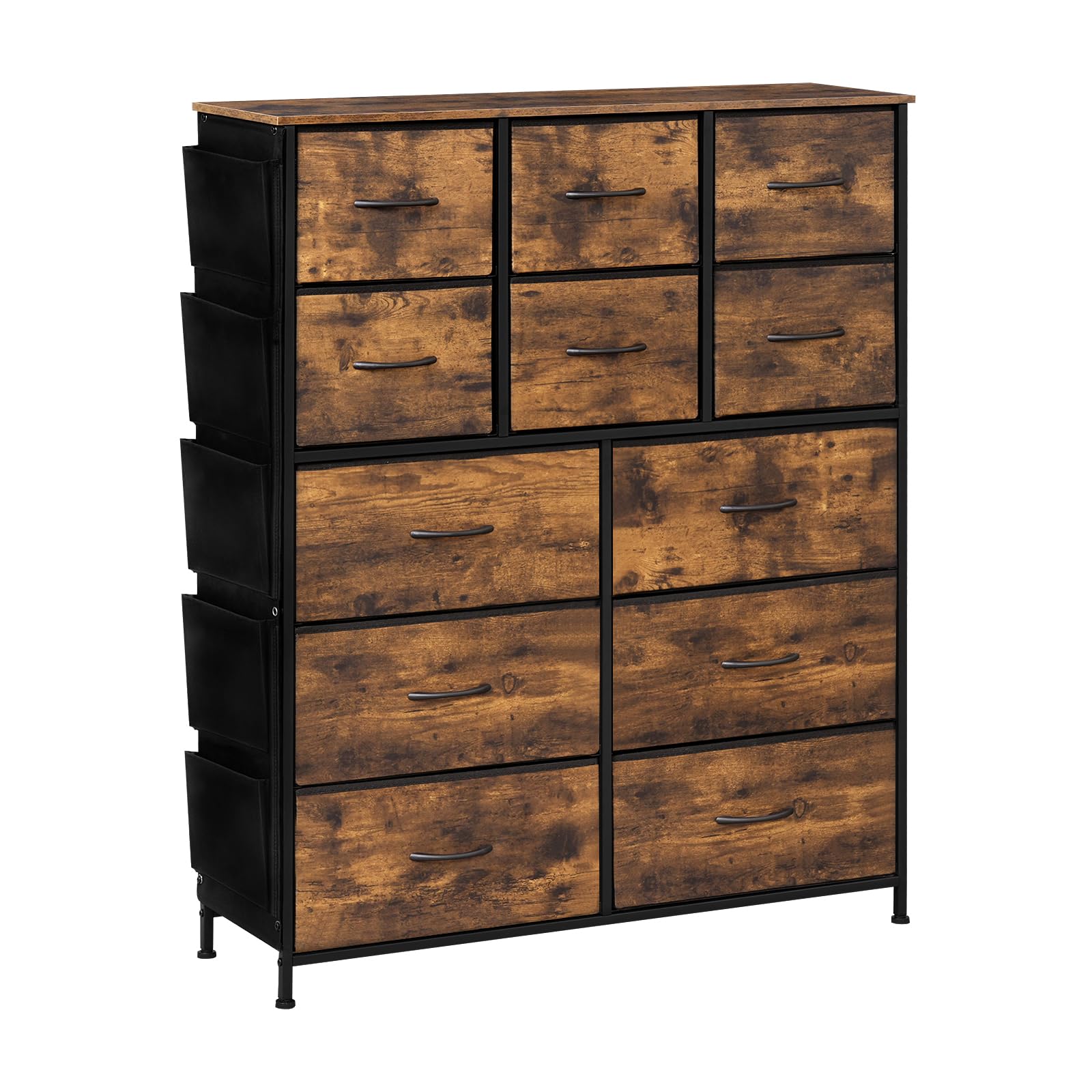 WOLTU Chest of Drawers with 12 Drawers & 5 Side Pockets