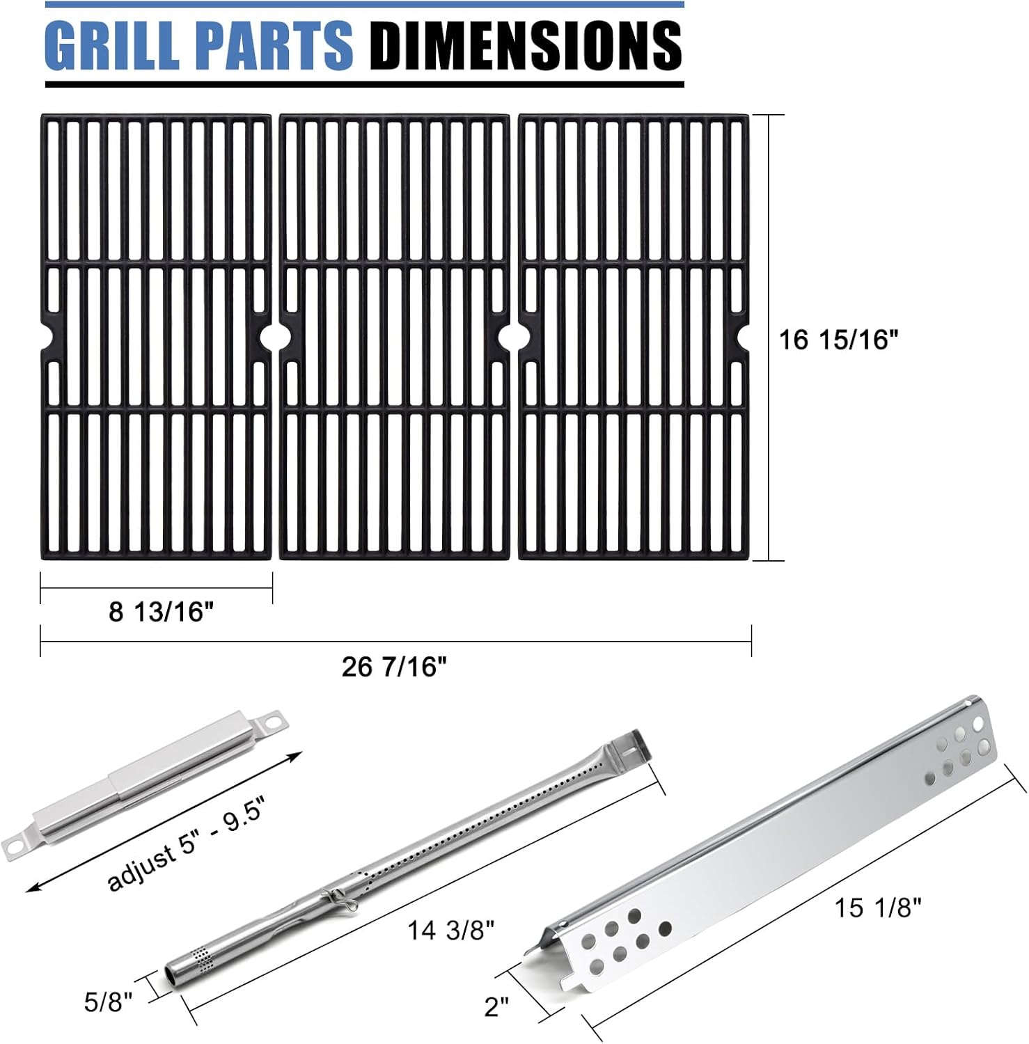 Grill Replacement Parts for Charbroil 463344015 Advantage 4 Burner Grill, Grill Grates & Burner & Igniter & Heat Shield & Carryover Tubes for Char-Broil Advantage 463344015 Item #606686 Lowe's