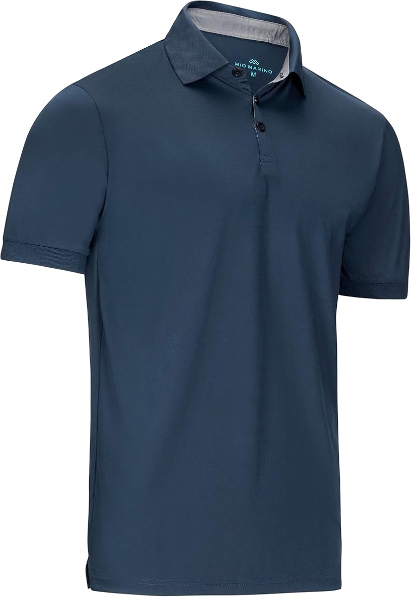Mio Marino Golf Polo Shirts for Men - Dry Fit - Ultra-Thin Breathable Fabric