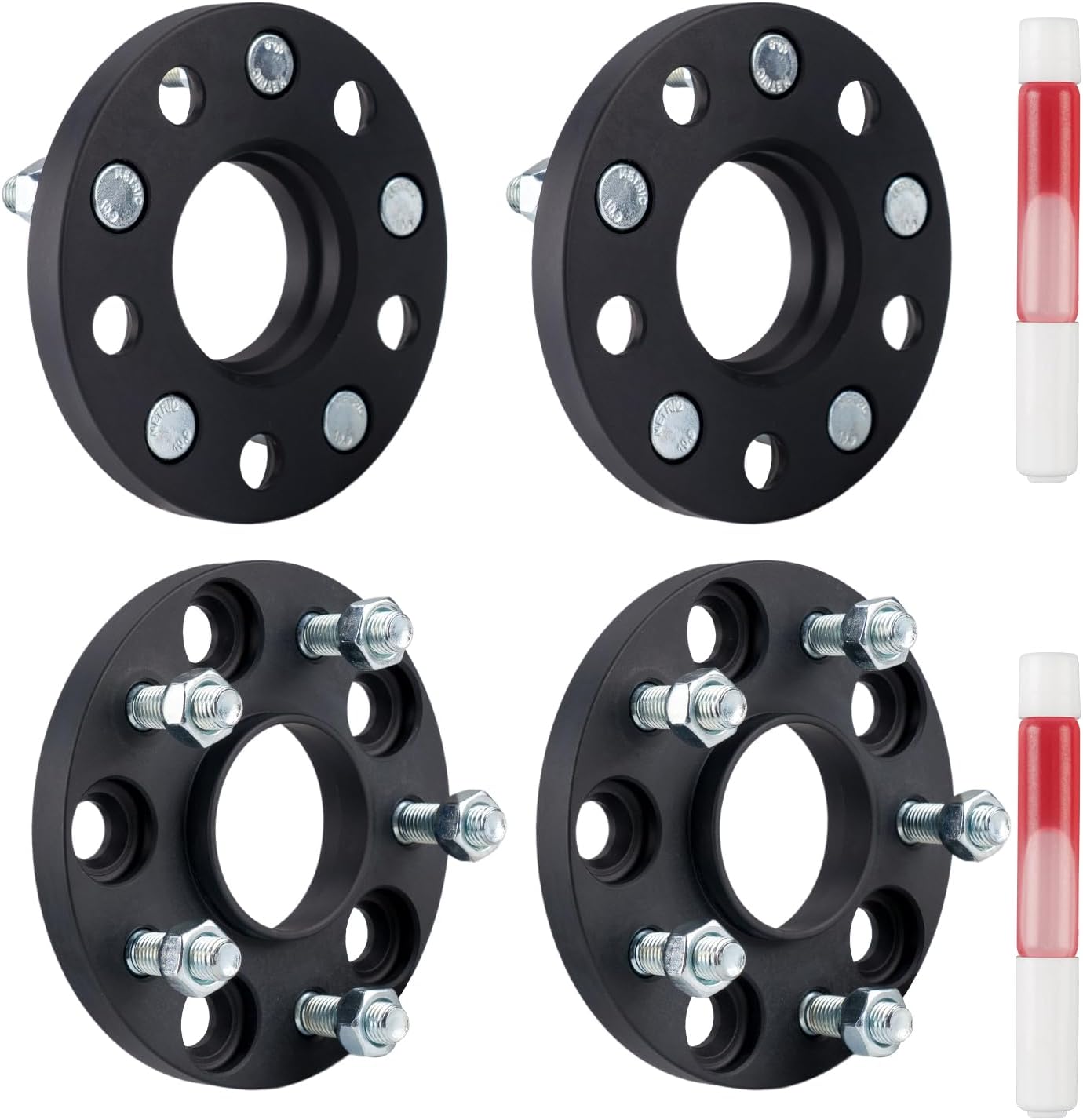KAX 5x4.5 Wheel Spacers for CR-V, 15mm Hub Centric 5 Lug Wheel Spacers for CR-V, Accord, Civic, Escape, H-R-V, RDX, Pilot, Odyssey, MDX, TL, Element,with M12x1.5 Studs and 64.1mm Hub Bore,4 Pcs