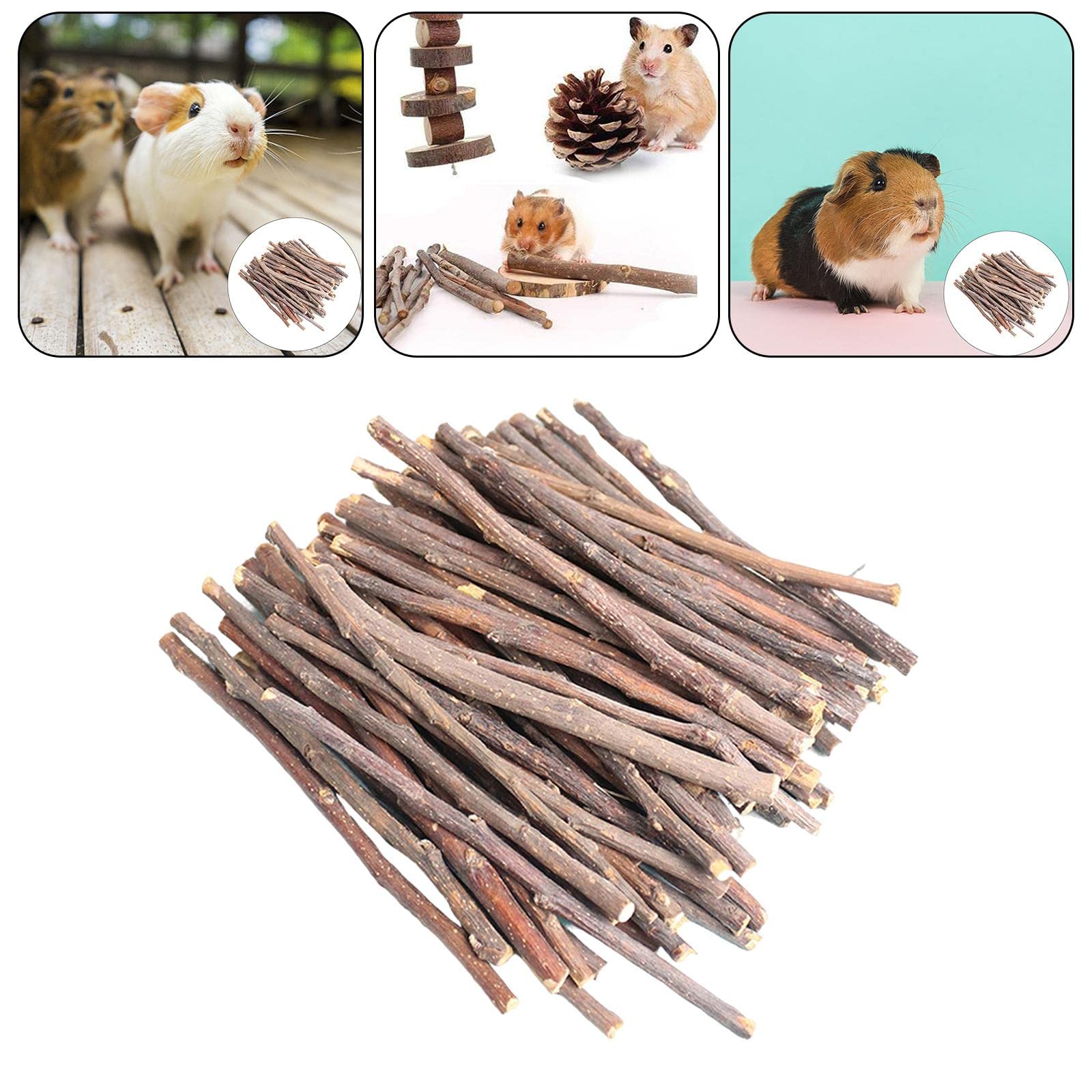 Bastoncini da masticare in legno di mela, 1000 g, per criceto, scoiattoli, roditori, n. 1