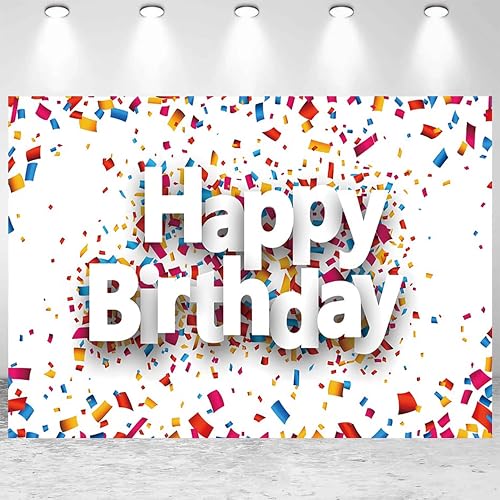 7x5ft Happy Birthday Backdrop Colorful Birthday Photo Photography Background for