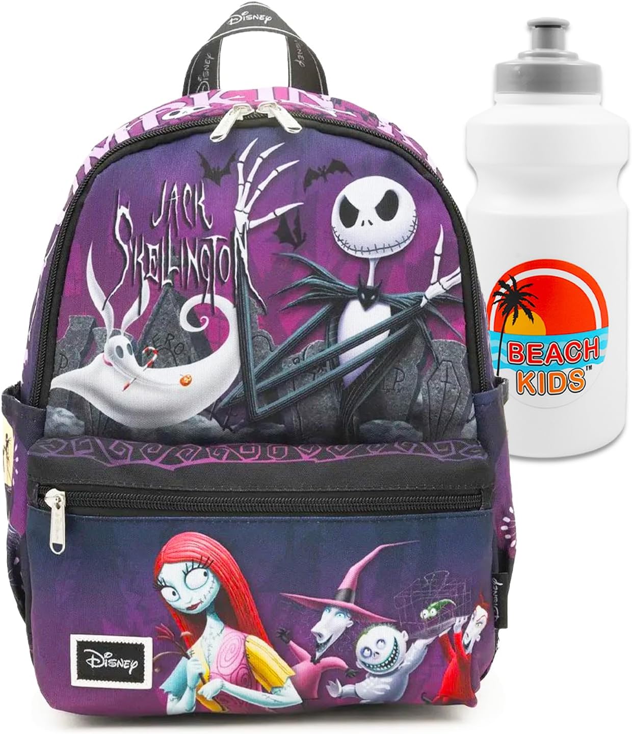 Nightmare Before Christmas Mini Backpack - Bundle of 13" Jack Skellington & Sally Bag, Plus More | Backpack Purse for Kids, Girls, Teens and Women