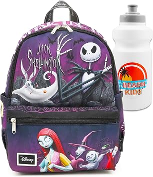 Nightmare Before Christmas Mini Backpack - Bundle of 13" Jack Skellington & Sally Bag, Plus More | Backpack Purse for Kids, Girls, Teens and Women