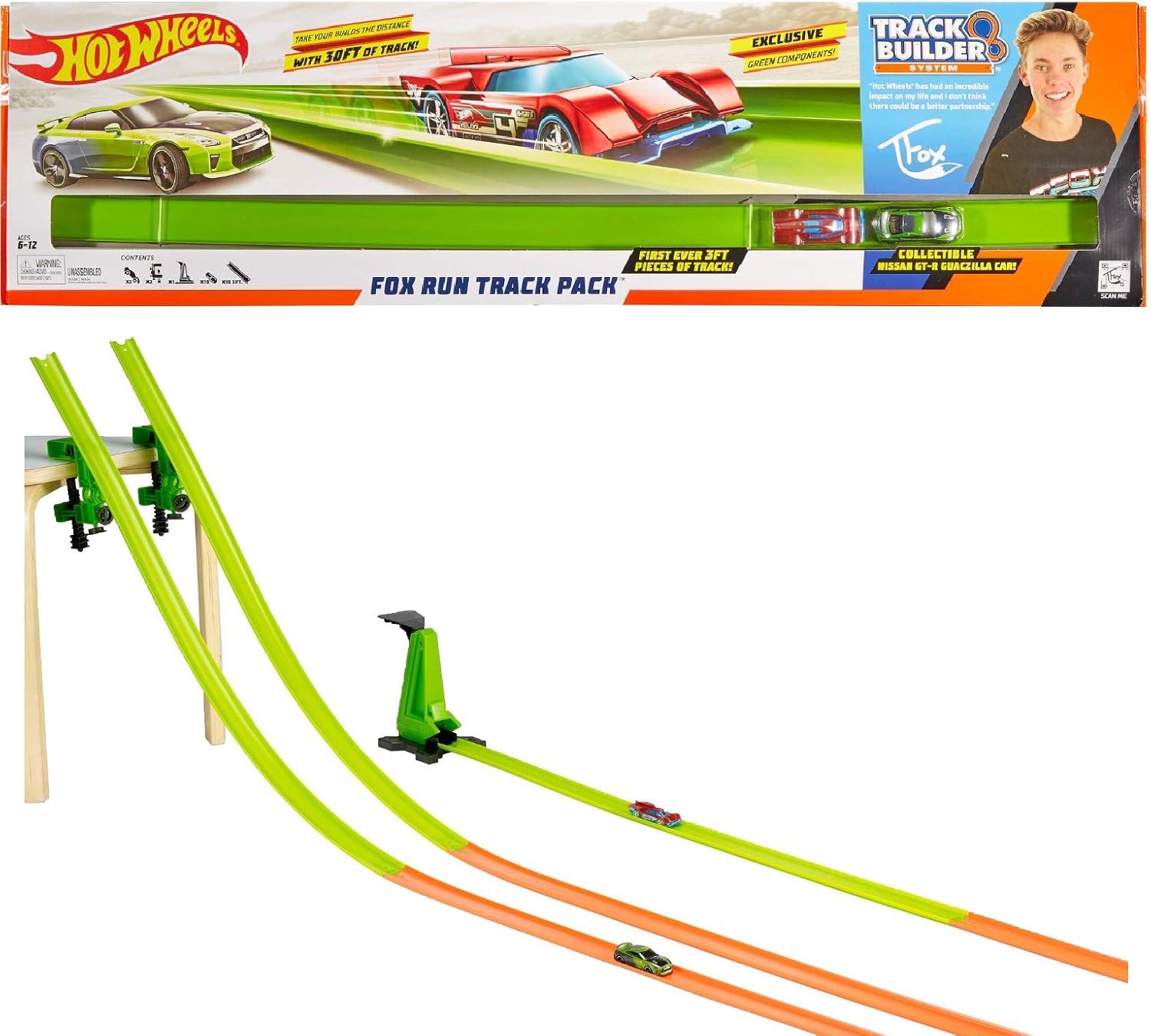 HOT Wheels Track Builder Fox Run Track Playset