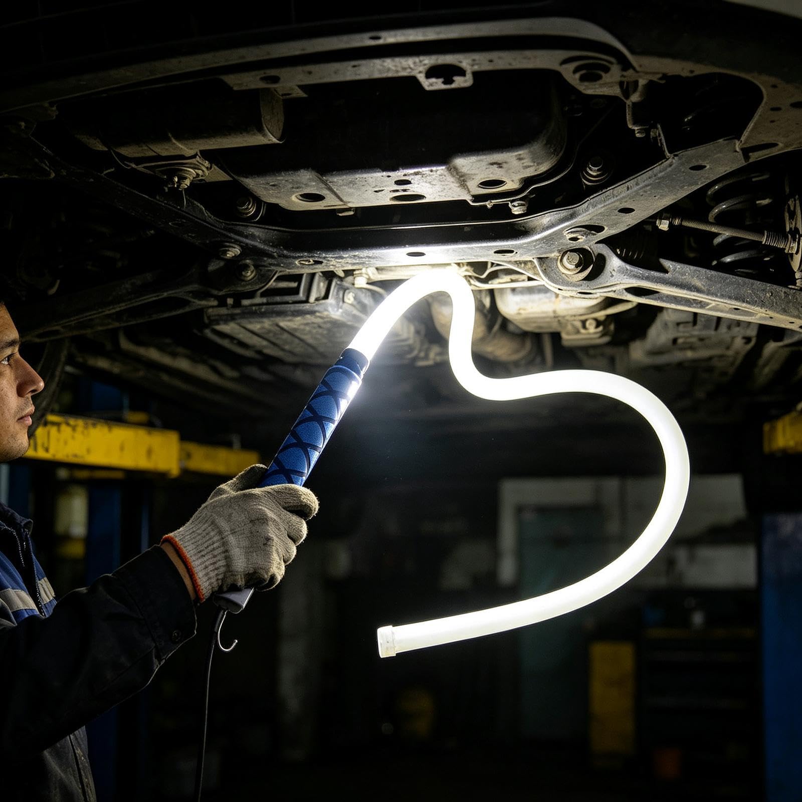 Milageto Linterna LED flexible con 3 modos, luz trabajo, luz flexible para acampar, exteriores y garaje.