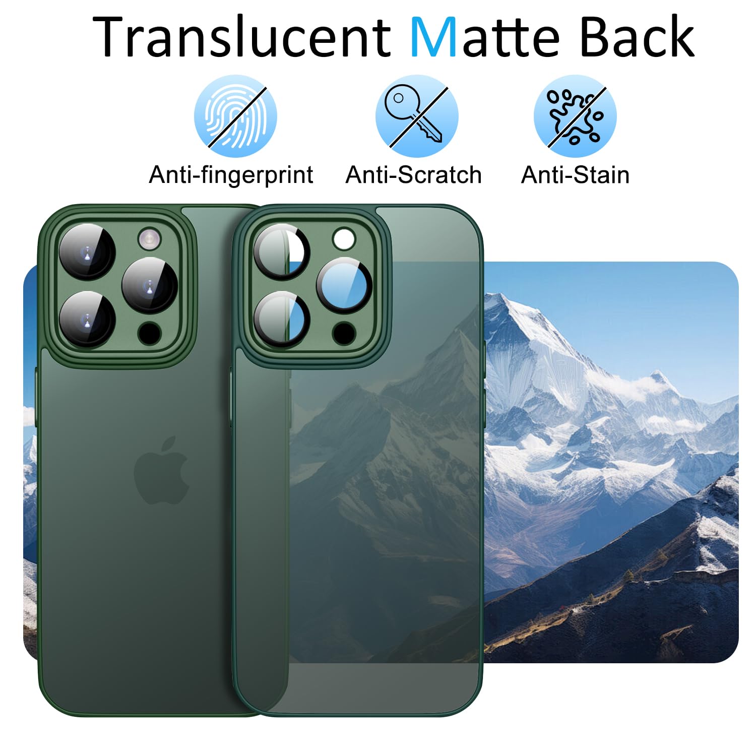 HGH Matte Handyhülle Für IPhone 16 Pro – Stoßfest, Durchscheinend, Anti-Fingerabdruck (Orange)