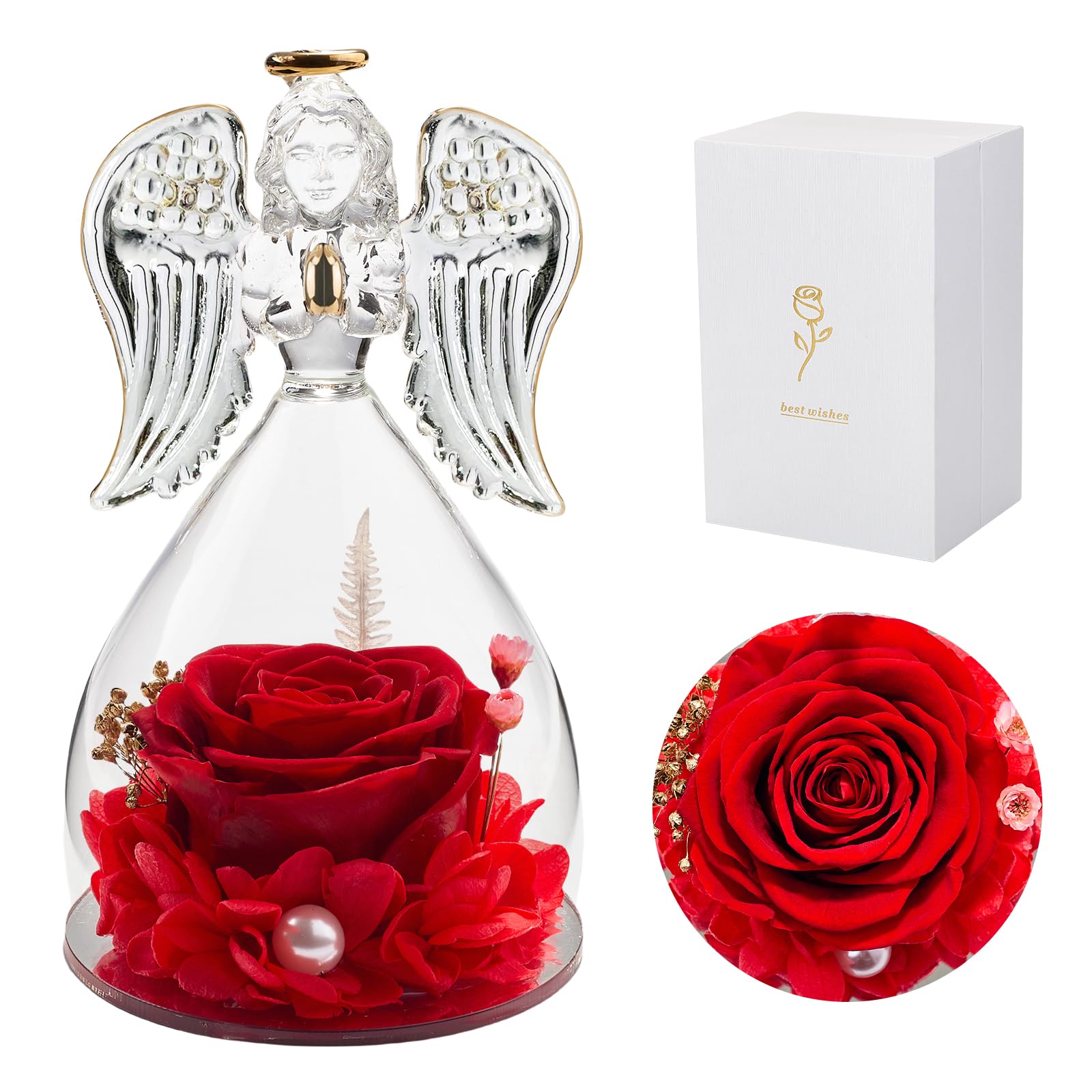 Rosa De Cristal 3D Con Luz LED Y Base - Regalo Romántico "I Love You" Para Esposa, Novia, Madre - Multicolor