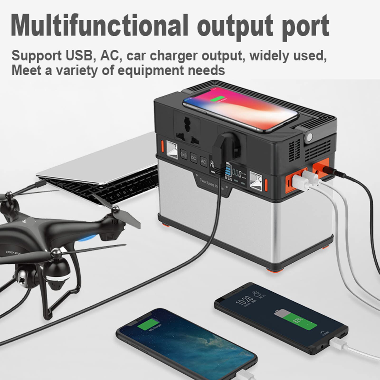 Estación energía portátil 606Wh, con Salidas de CA de Onda sinusoidal, QC3.0 USB-C PD 60W, Generador Duradero para el hogar Camping al Aire Libre RV CPAP Batería Solar,220V