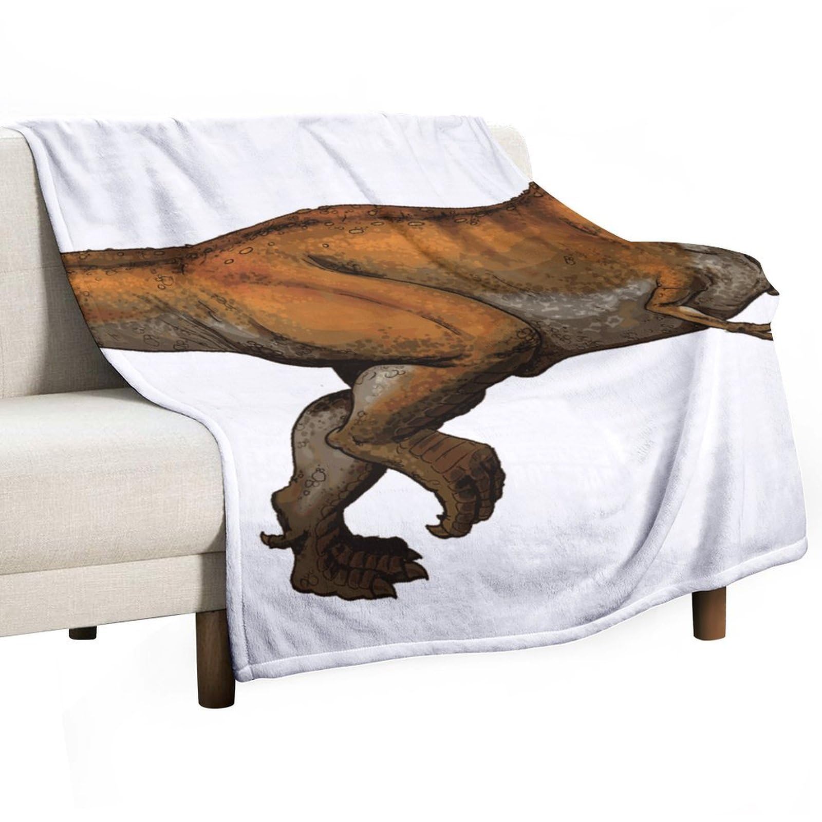 MHYRAC Flannel Blanket, Walking Dinosaurs Throw Blanket for Couch Sofa Bed Office, Soft And Comfortable Without Pilling