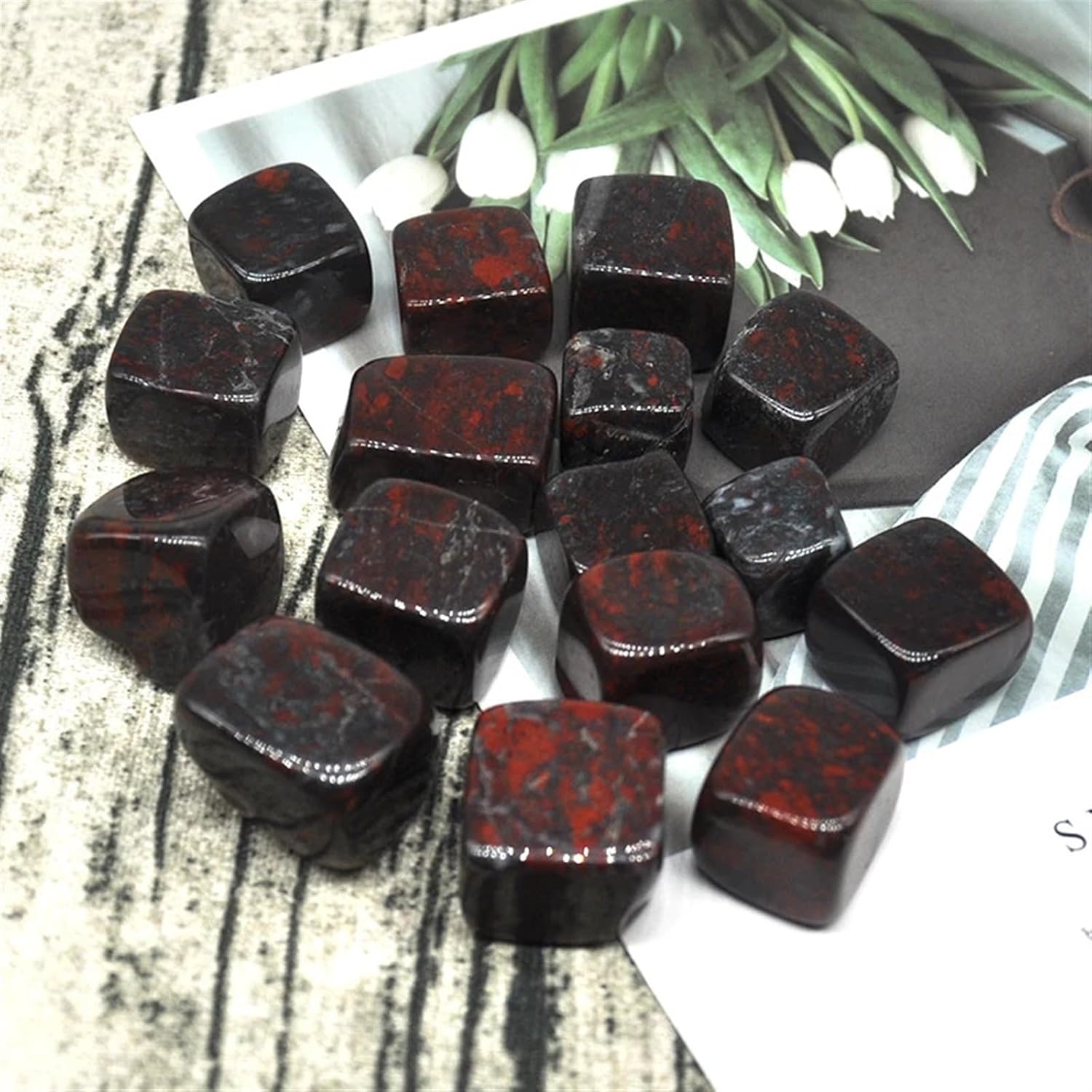 KatLin Beautiful Natural Brecciated Jasper Gravel Specimen Size Irregular Tumbled Stones Reiki Healing Crystal Quartz Mineral Home Aquarium Decor Ornaments (Size : 500g)