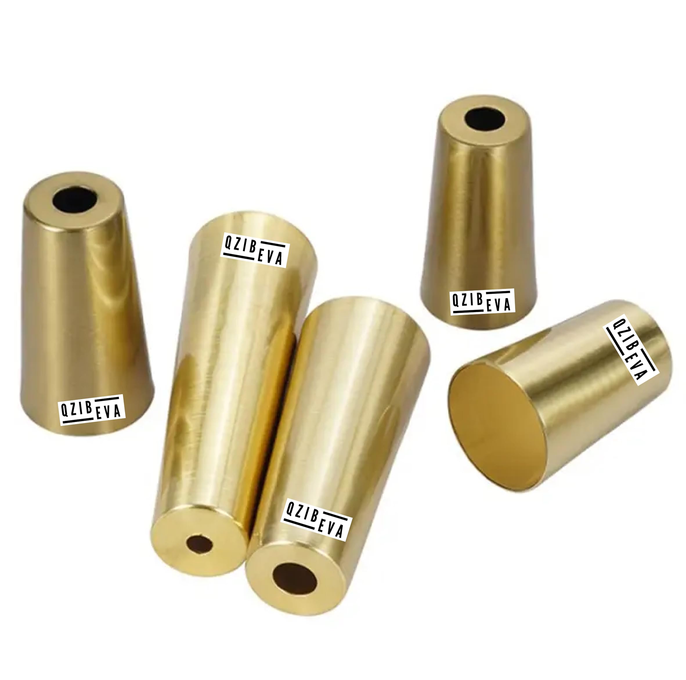 QZibeva Pack 4 Metal 3 Inch Conical with 4 Pcs Buffer and Screws for Furniture Wooden Leg Cover Modern Style Increase Height Feet Cover for Wood Table Chair Sofa Code - GC13 (B0DFV4CVZR) Amazon Price History, Amazon Price Tracker