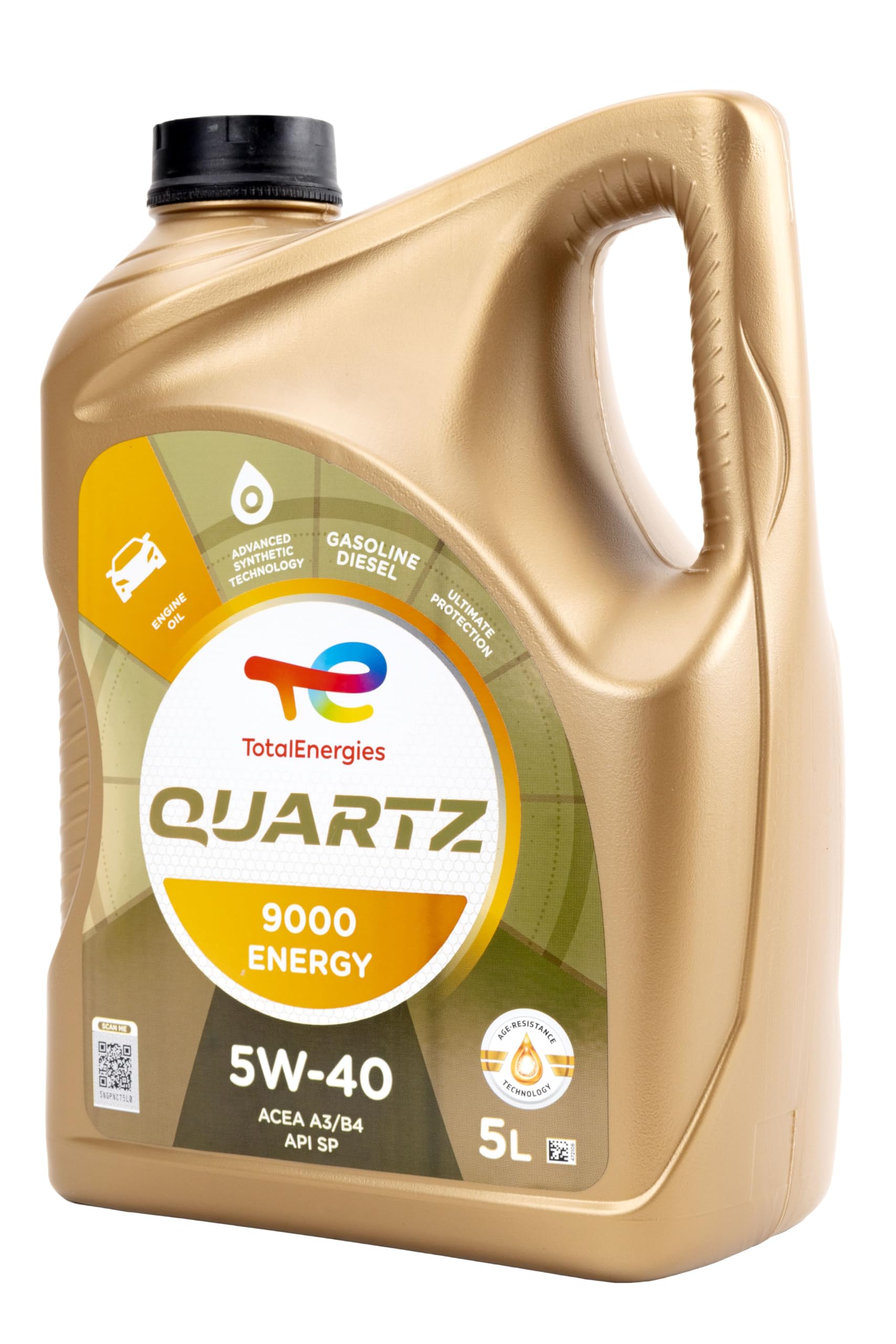 TOTAL Olio lubrificante per motori Total Quartz 9000 Energy 5W-40 5 litri