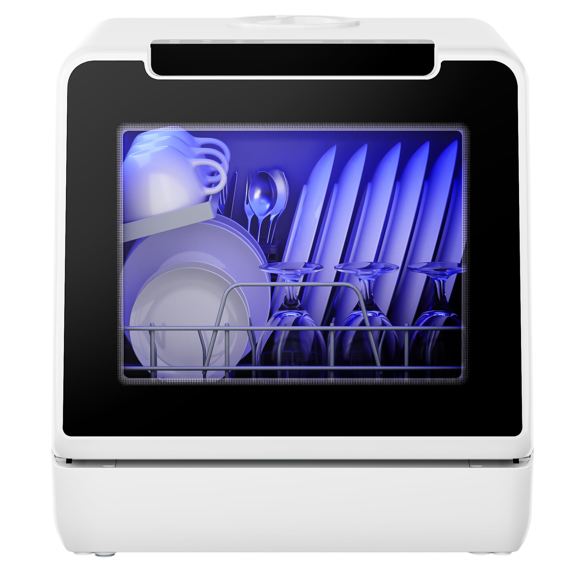 EUHOMY Countertop Dishwasher Portable, 8 Programs with 5L Tank, No Hookup