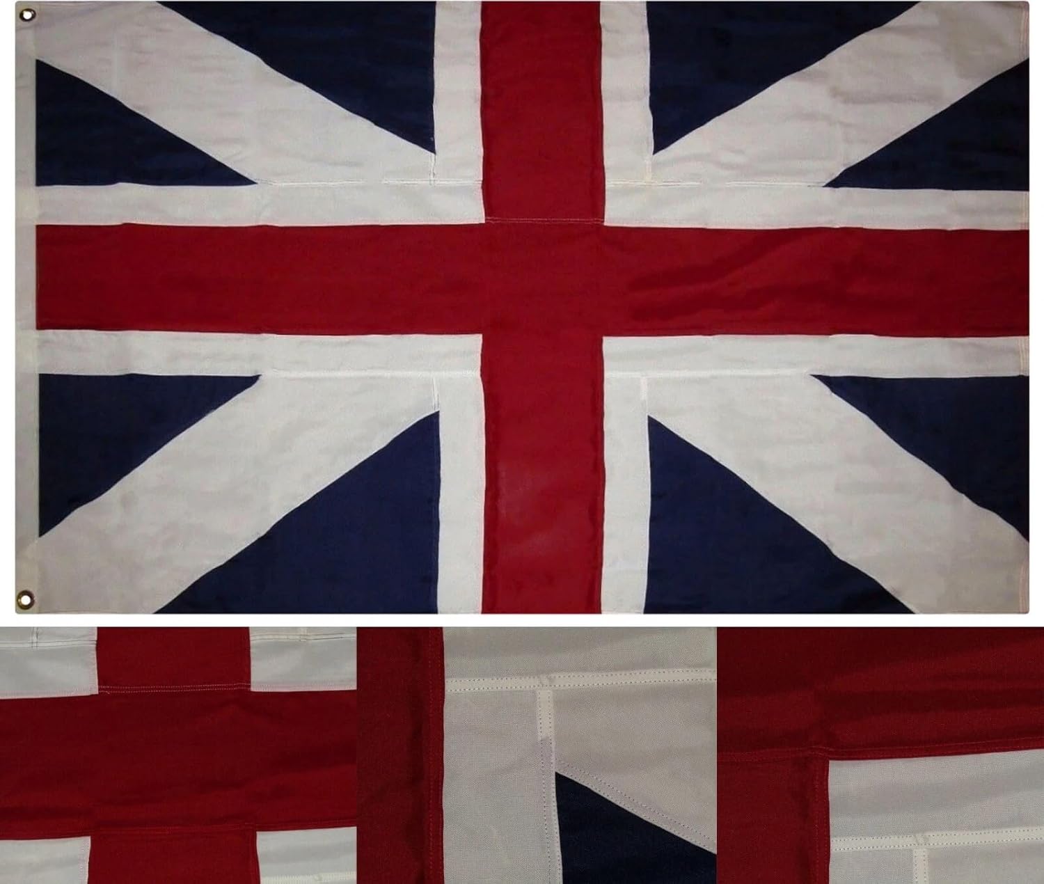 3x5 Embroidered Sewn England Kings Colors 600D NYLON Flag Banner Grommets