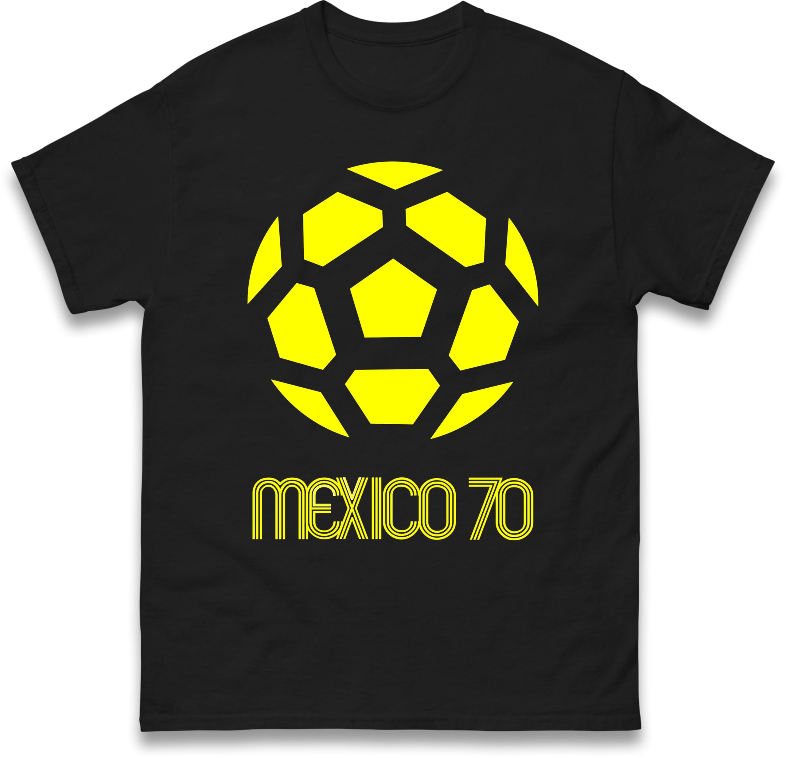 Mexico 1970 World Cup T Shirt, Mexico Retro Football Shirt, Football Worldcup Tee Shirt for Mexican Fans Black