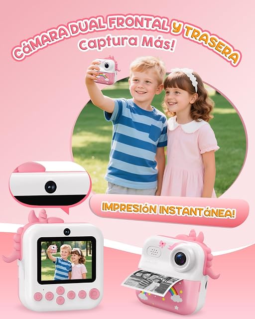 Foto 3 de 8 de ElecMoga Camara Fotos Infantil Instantanea, 2.4'' HD 1080P Camara Digital