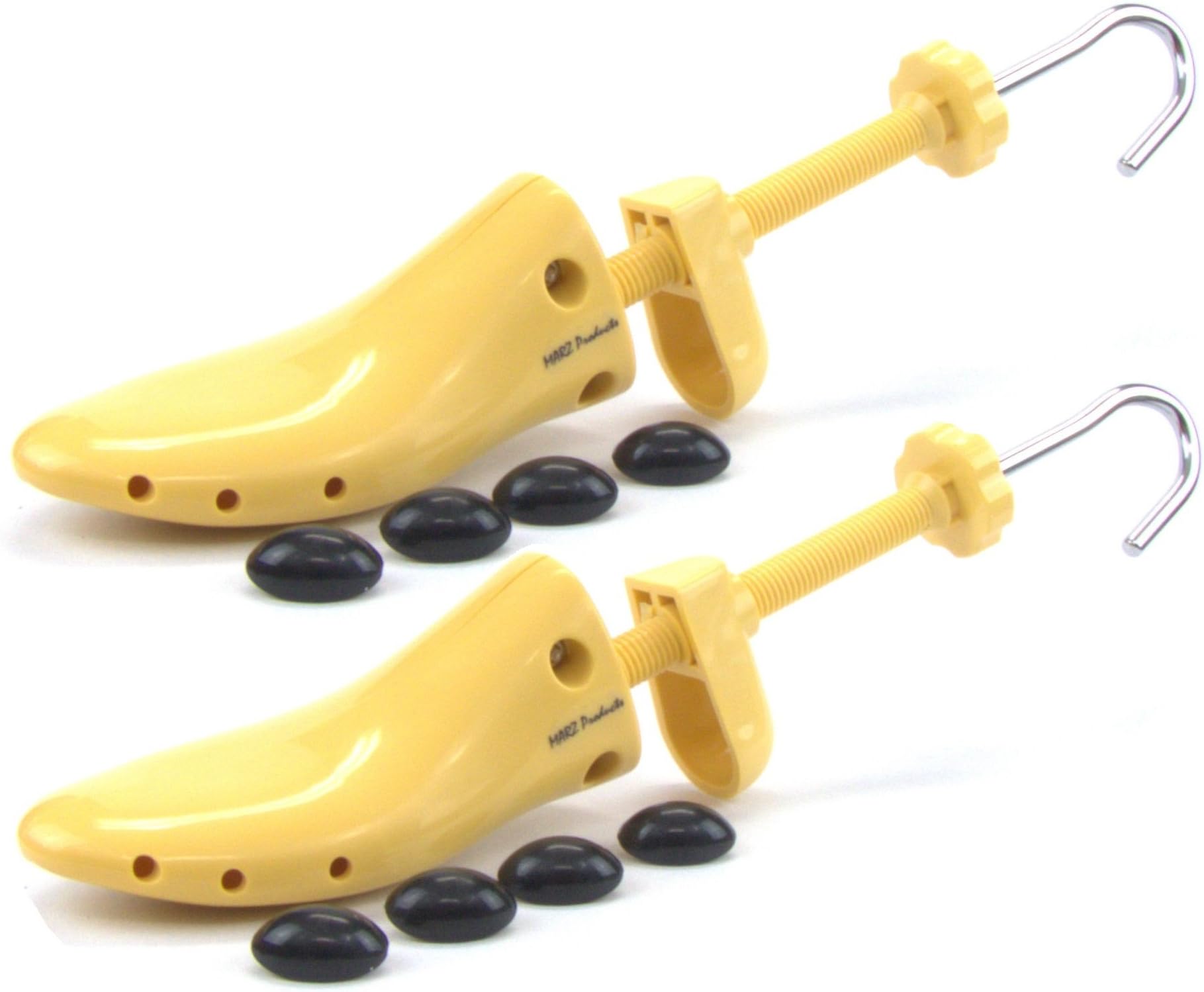 Womens' PAIR 2-Way Plastic Shoe Stretcher Shaper, Size 4-10 B M US, Yellow