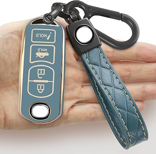 Lyonuczs Funda para llavero Mazda TPU suave con llavero protección de 360 grados compatible con Mazda 3 6 8 Miata MX-5 CX-3 CX-5 CX-7 CX-9 4 botones