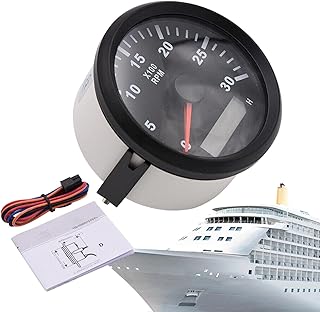 RPM do tacômetro - Tacômetro externo à prova d'água 0-3000 RPM 85mm RPM para barco | tacômetro rpm barco externo à prova d'água para iate barco carro marinho Tosier