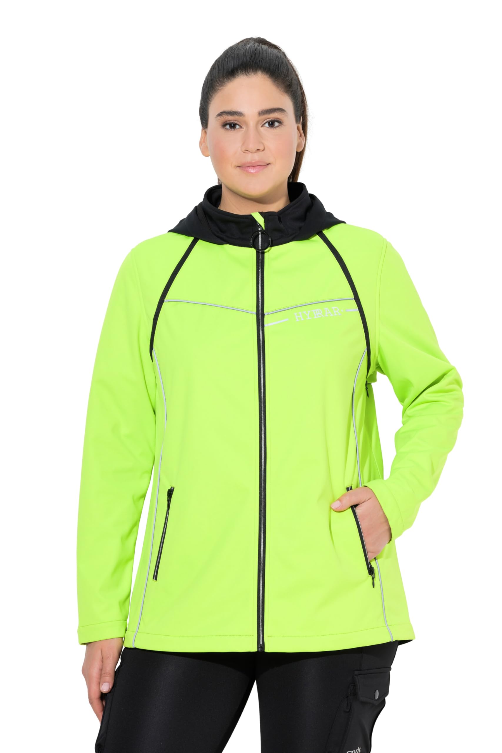 Ulla Popken Damen große Größen Übergrößen Plus Size HYPRAR 2-in-1-Funktionsjacke, wasserabweisend, Stehkragen 830535