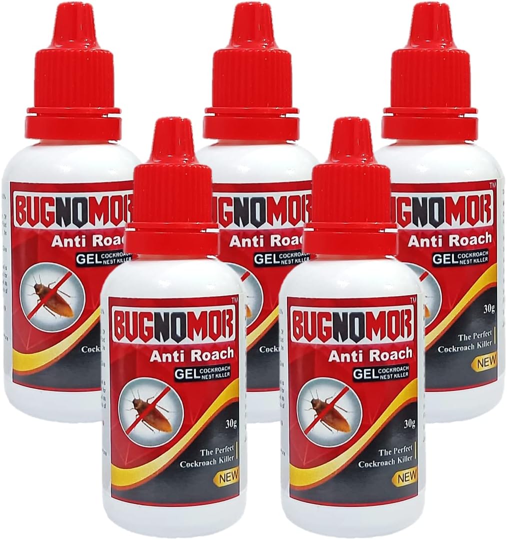 iShine Bugnomor Anti Roach Gel Ultimate Cockroach Killer Guaranteed Powerful Effect Brown (30g x 5)