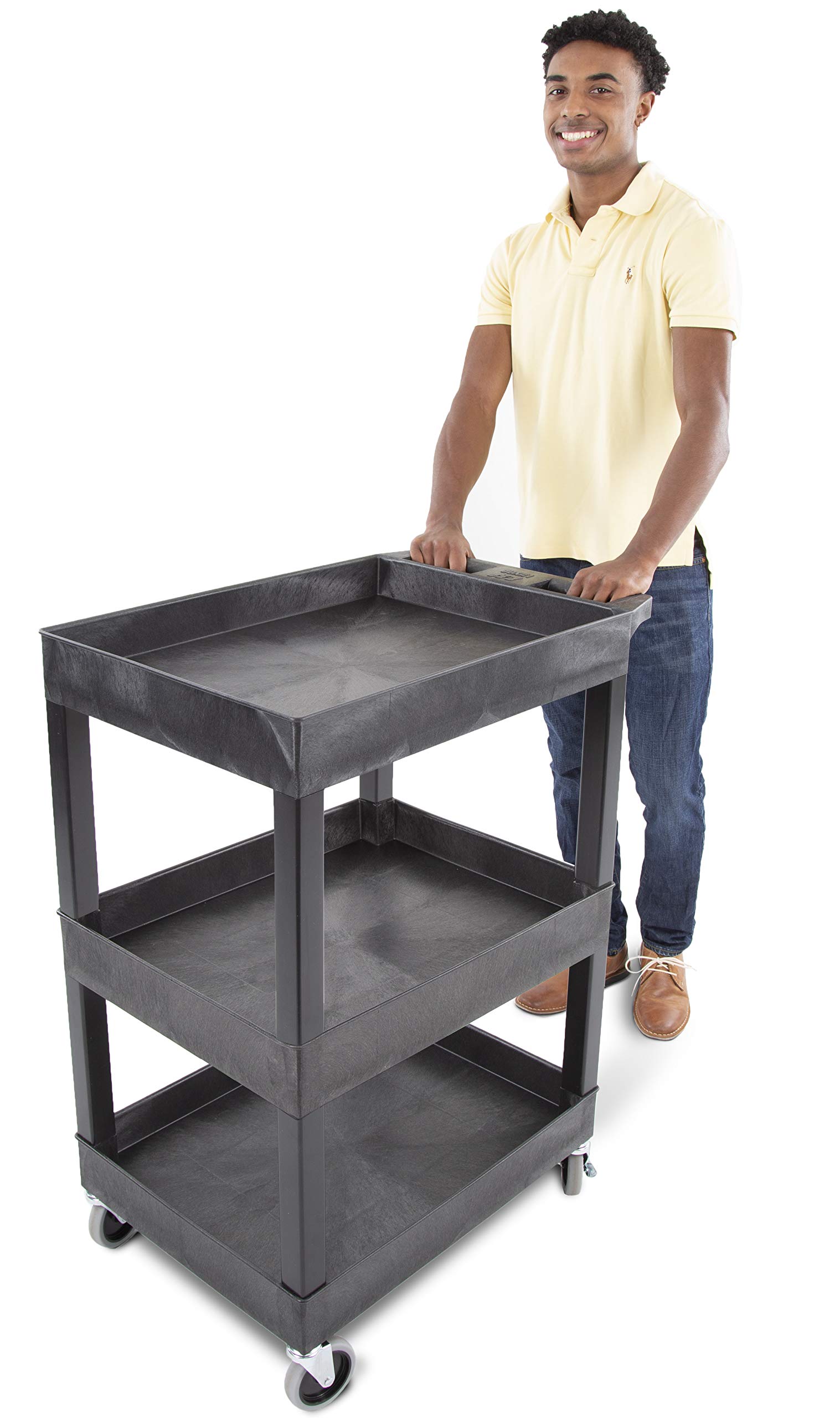 Buy Tubstr Compact 3 Shelf Utility Tub Carts Original Tubstr Compact