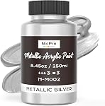 Nicpro Peinture en acrylique métallisé or, 8,45 oz/250 ml Grande feuille d'or, non toxique, peintures artisanales non à la mode pour le métal, bois, argile, tissu, toile, meubles, artisanat, fournitures d'art.