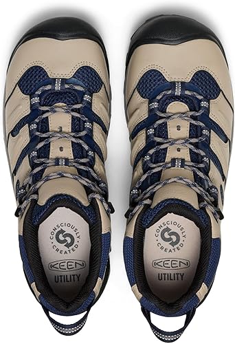 Vista 27 de KEEN Utility Botas de trabajo impermeables Lansing de altura media con punta de acero para hombre Mantillo/Shitake