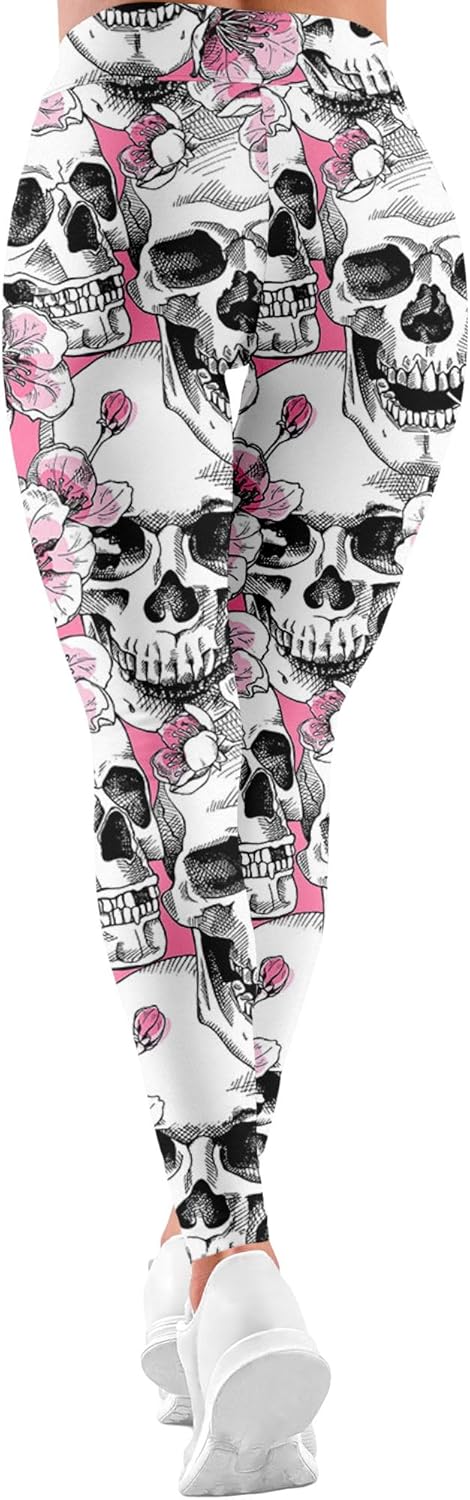 HIVICHI Printed Leggings for Women Pattern Graphic Colorful Cute Crazy High Waisted Workout Running Gym Exercise Yoga Pants