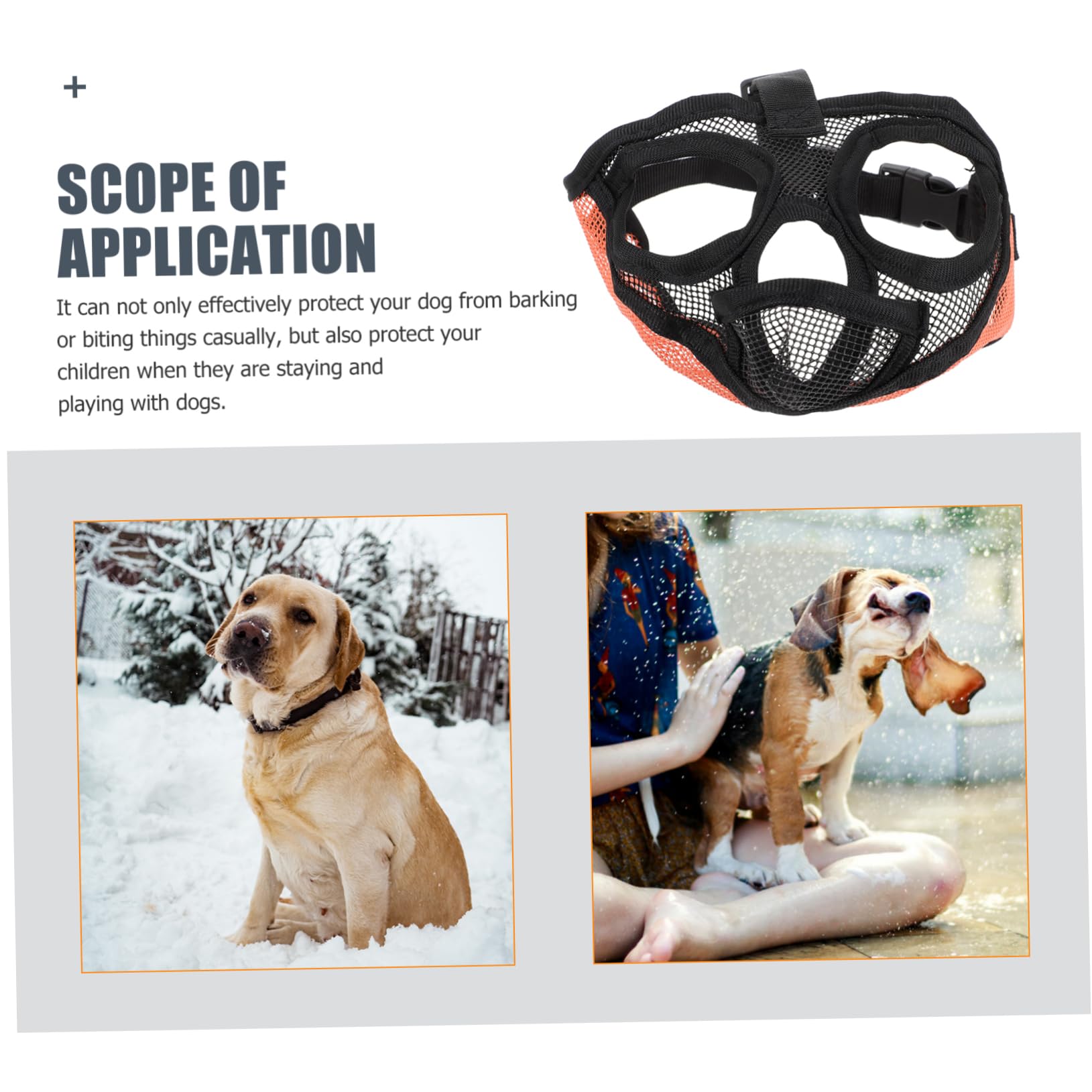 INOOMP 4pièces Muselière Respirante pour Chien Muselière Anti-aboiement Et Anti-Morsure avec Design Léger Et Confortable