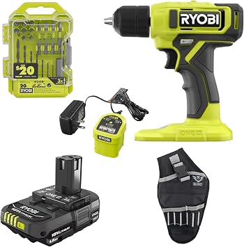 ONE+ 18V Drill/Driver Kit with Battery, Charger. Bits, Holster