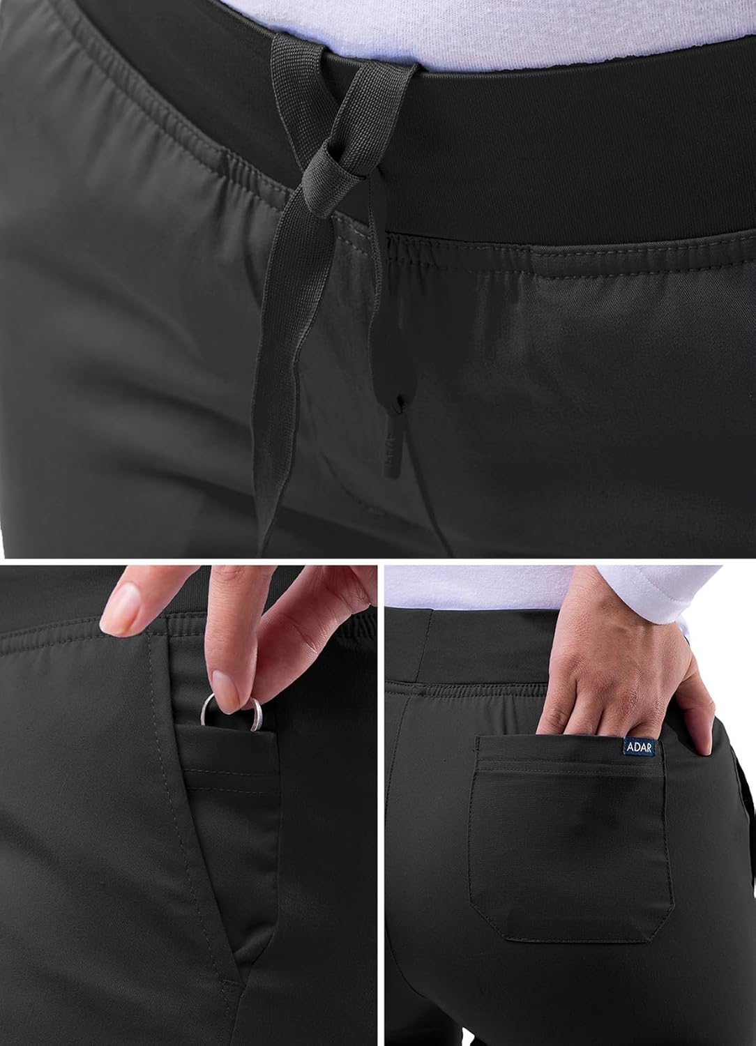 Adar Pro Scrubs for Women - Skinny Leg Yoga Scrub Pants