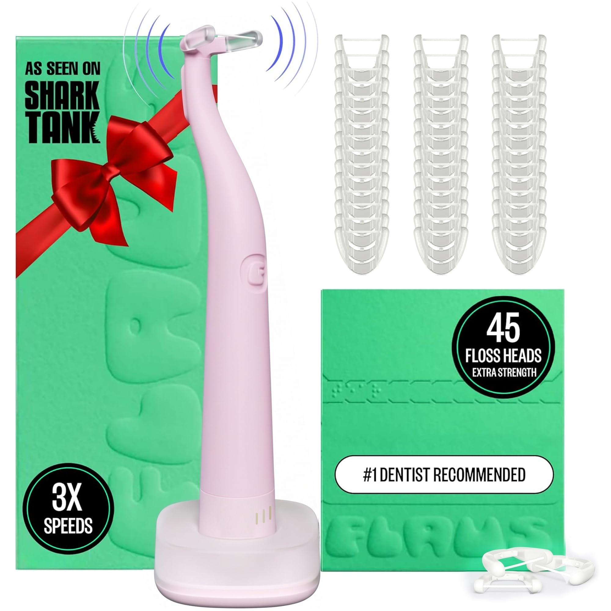 FLAUS Electric Flosser - Extra Strength Woven - Shark Tank Plaque Remover