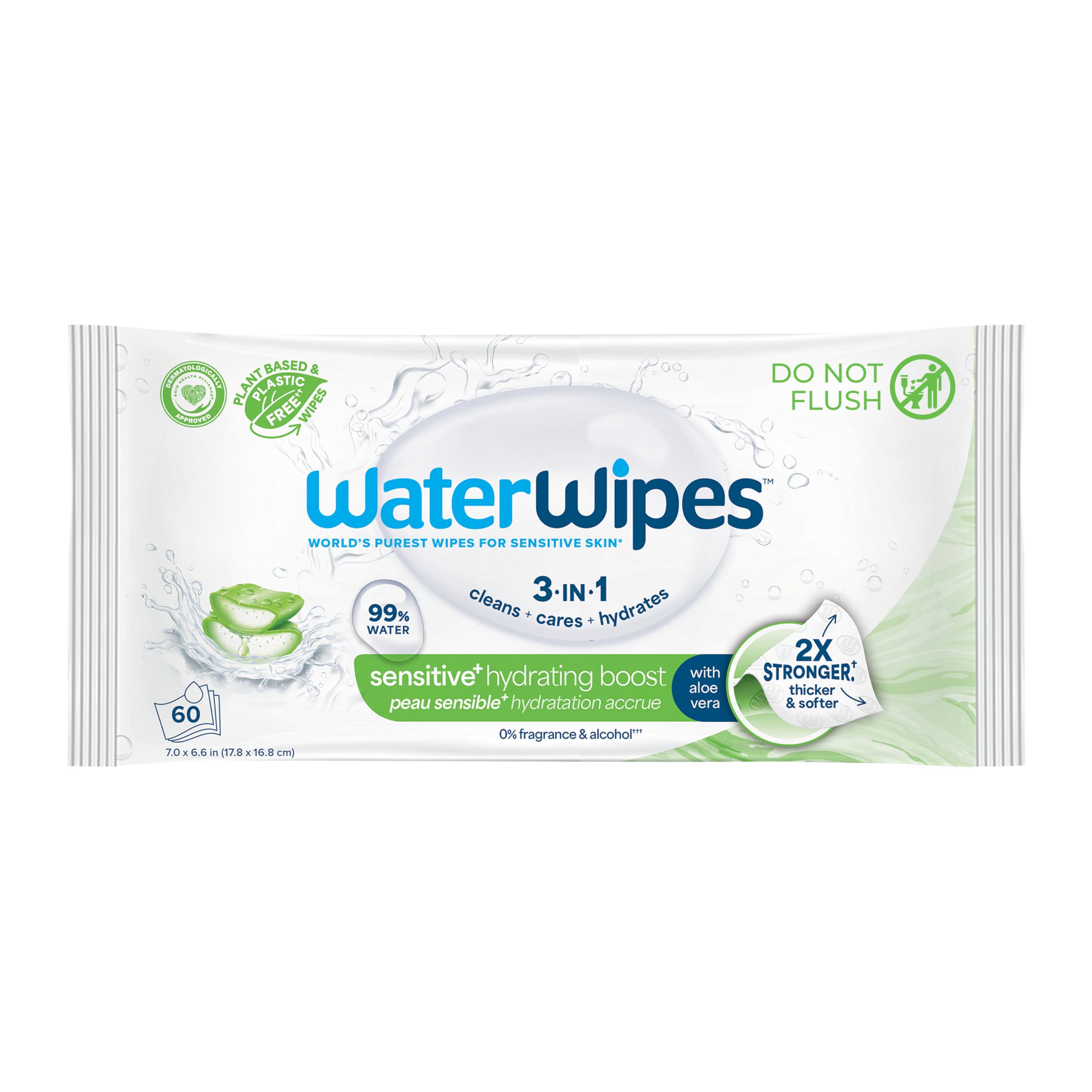 WaterWipes Sensitive+ Hydrating Boost Wipes