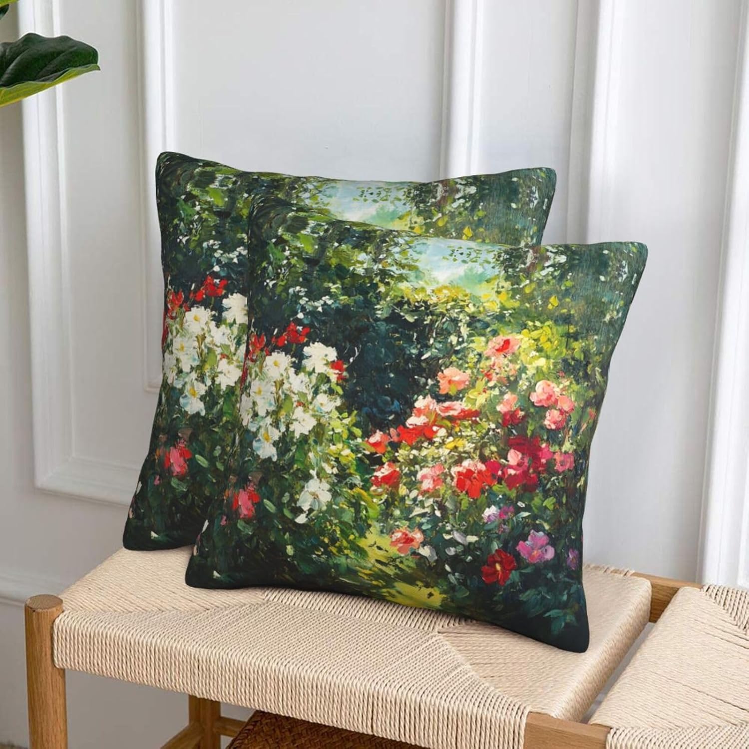 Garden Throw Pillow Covers 18x18 Set of 2 Square Pillow Case for Home Decorative Sofa Couch Bedroom Living Room - Image 8