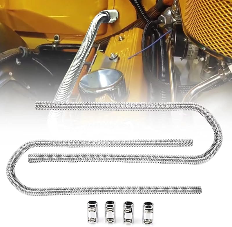 Kit de Mangueiras Flexíveis para Aquecedor iRKY em Aço Inoxidável 5/8" e 3/4" – 2 Mangueiras