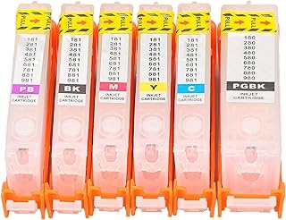 Cartucho de tinta, cartuchos de impresora Salida estable Amplia compatibilidad Impresión clara 6 piezas para 480 481