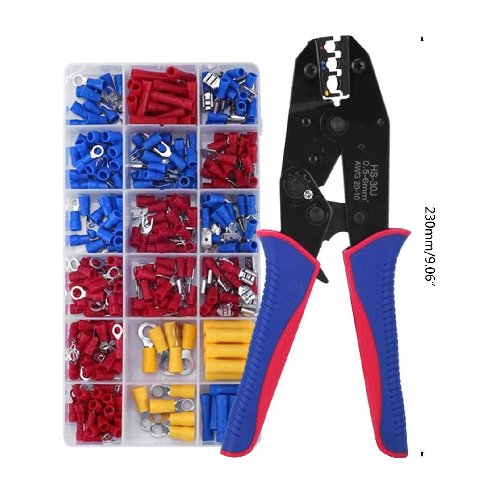 Pinze per crimpare Set capicorda Kit Utensili per Cavi Pinza per Piegare a cricchetto Regolabile con Set pinze durevoli da 300