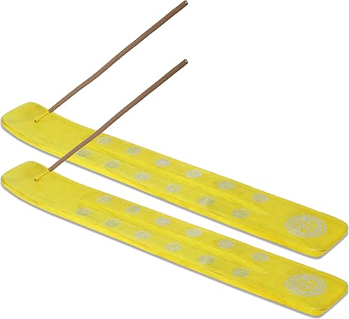 Miniatura 25 de Bless-International Quemador Tradicional Hecho a Mano de Madera Soporte para Varillas de Incienso Atrapacenizas para Aromaterapia-Meditación-Yoga