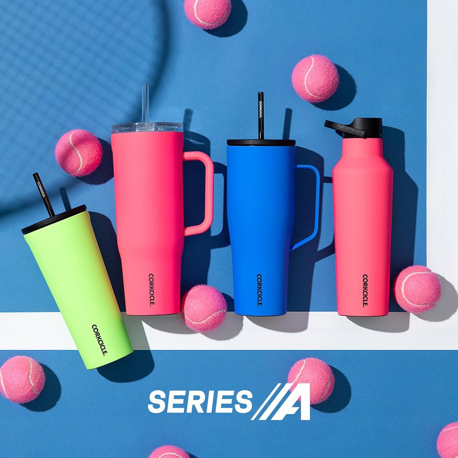 Corkcicle Go Cup XL - Leak-Proof Travel Tumbler - Triple Insulated Stainless Steel Water Bottle - Easy-Carry Handle - Summer Drinkware Gift - Keeps Drinks Ice Cold - 30 oz - Dragonfruit - Image 8