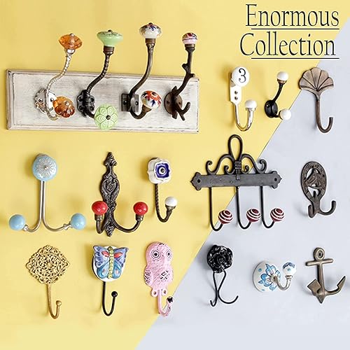 Miniatura 2 de Indian Shelf Ganchos dorados  Ganchos dorados de árbol de latón  Ganchos de una sola punta para pared  Ganchos de árbol vintage para pared  Ganchos