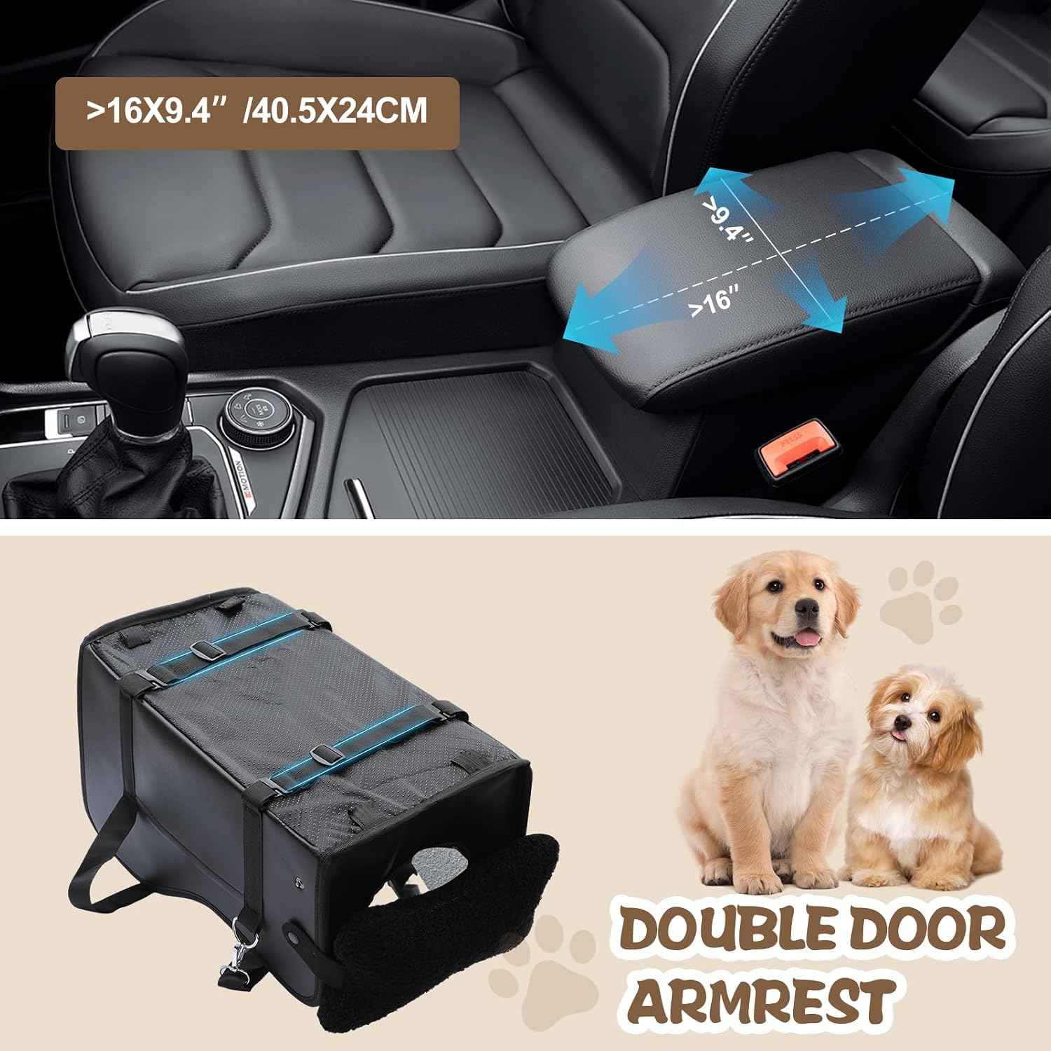 REDCAMP Asiento de coche para perros pequeños, plegable y portátil, color