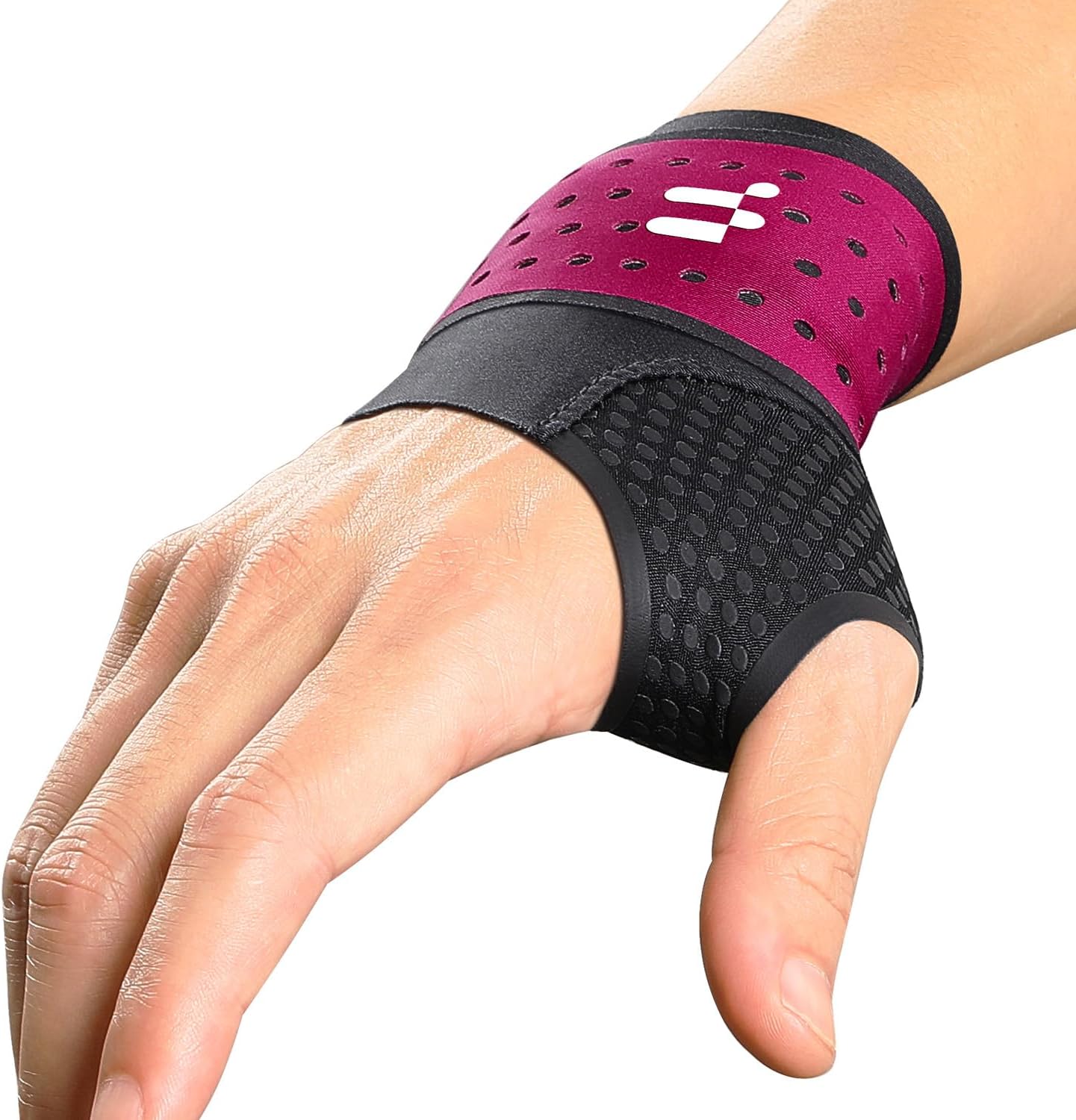 0.5 mm Ultra-Thin Wrist Support with Soft Thumb Opening for Mild Carpal Tunnel, Tendonitis Arthritis, Double Compression Hand Support for Women, Wrist Brace for Mild Wrist Pain, L/XL