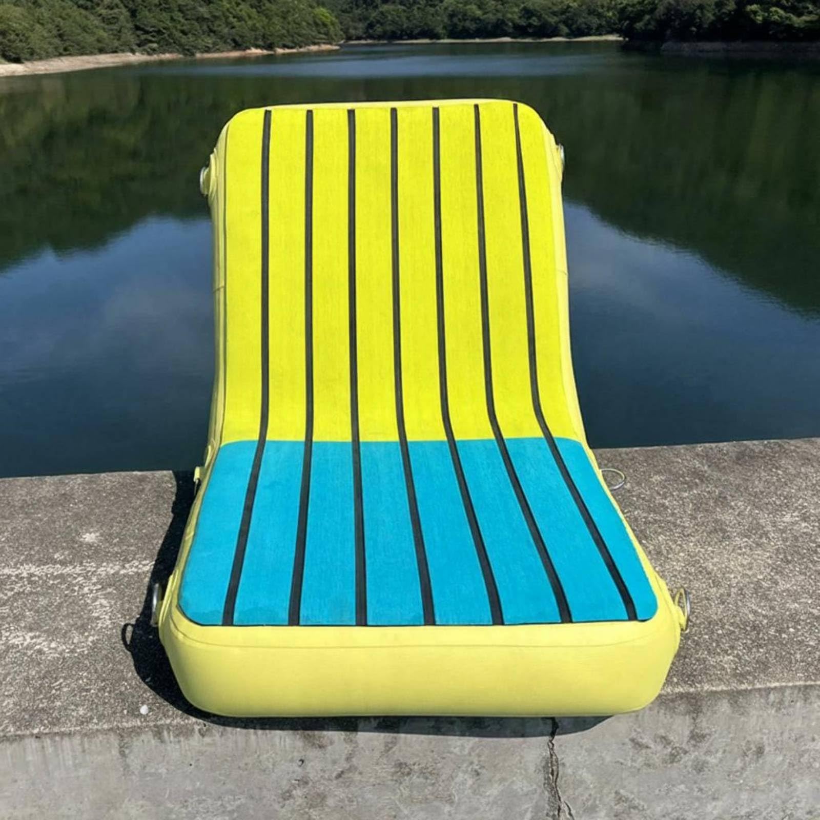Seggiolino Gonfiabile da Pesca Rimovibile Cuscino Sedile Gonfiabile Resistente Alla Pressione Accessorio Nautico per Pescatori, Rafting, Paddleboard