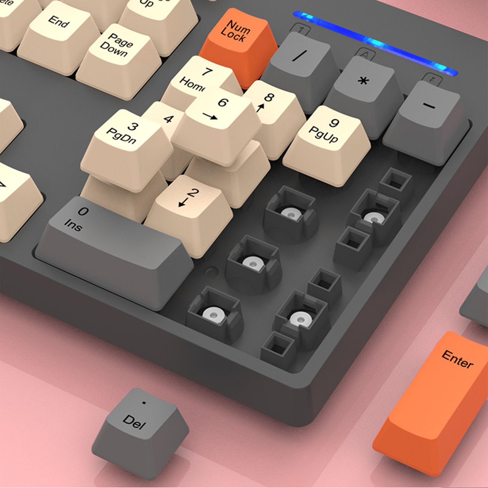 Amazon.co.jp: ゲーミングキーボード、104キーレトロキーボード、3色の