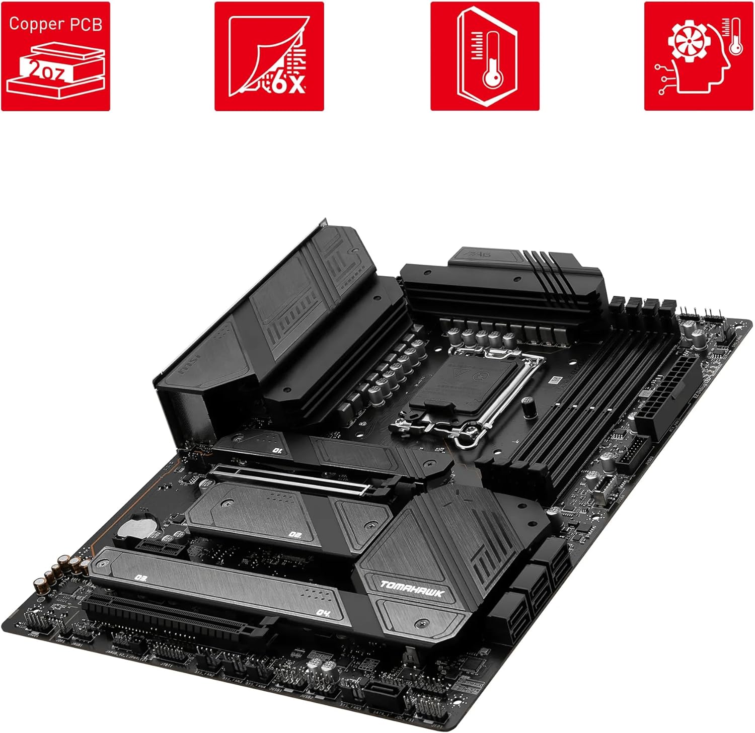 MSI MAG Z790 Tomahawk WiFi ATX Motherboard with Copper PCB label