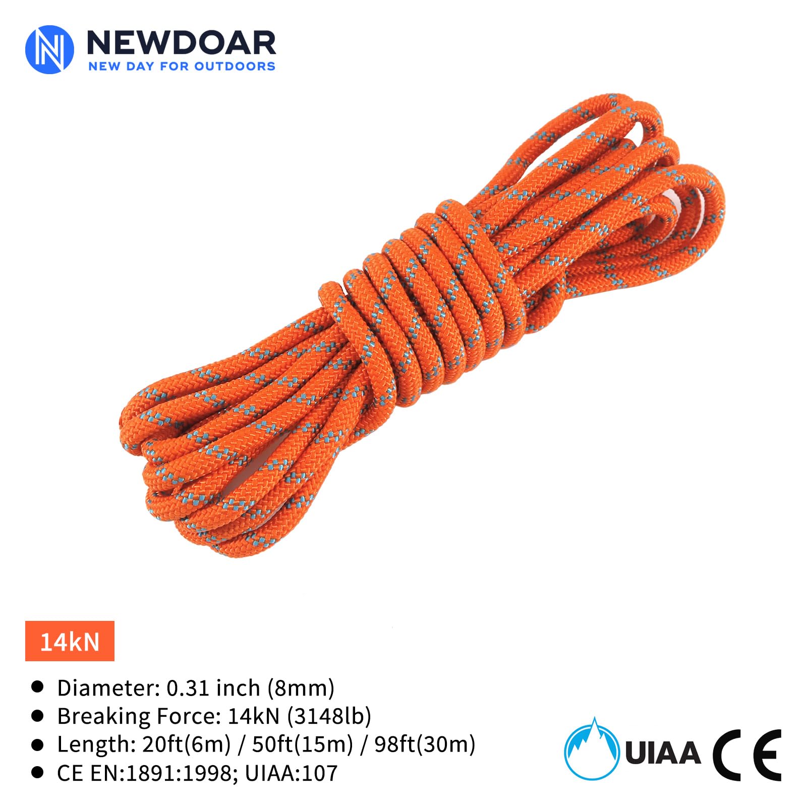 NewDoar Discensore Figura 8 Per Arrampicata E Salvataggio – 35kN In Lega Di Magnesio – Rescue 8 Per Corde Da 8-13mm - 2
