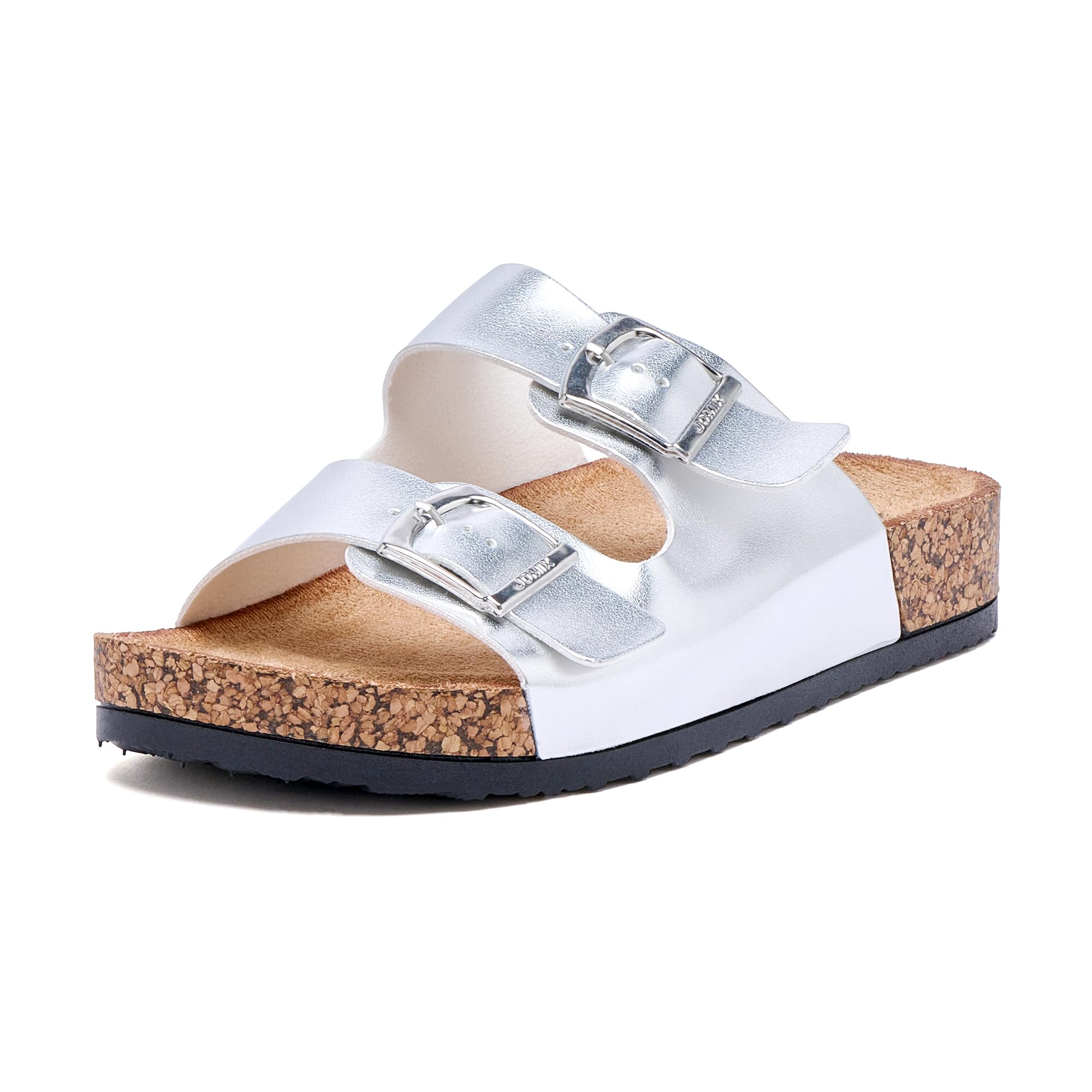 JOMIX Damen Pantoletten mit Verstellbarer Rieme Clogs Sandalen Plateau Bequeme Kork Strand Schuhe Sommerschuhe