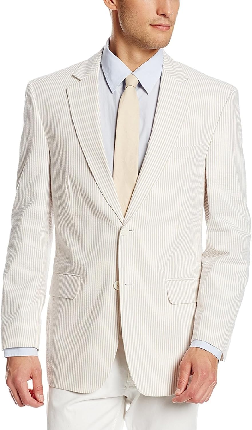 COCONUT GROVE Men's Regular Fit Seersucker Sider Vented Suit Coat
